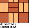 Pola paving Basketweave Kontras